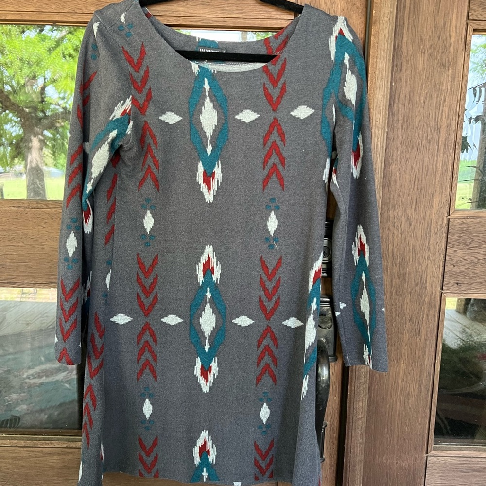 Knit long sleeve dress